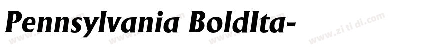 Pennsylvania BoldIta字体转换 Pennsylvania BoldIta字体转换